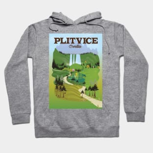 Plitvice Croatia Travel poster Hoodie